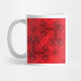 vivid red dahlia floral fantasy design Mug